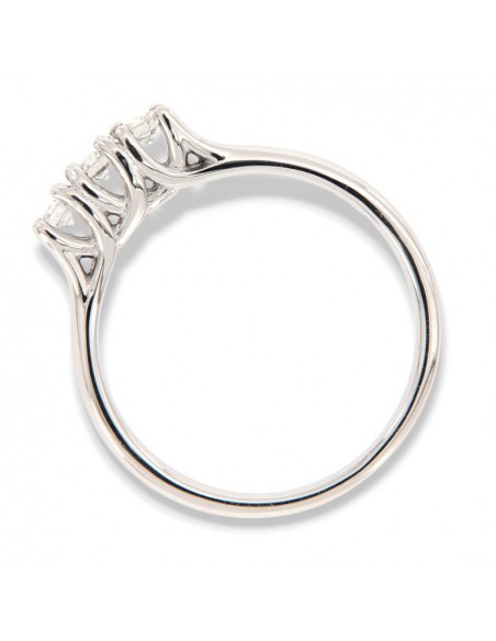 Anello Oro Bianco Trilogy 0,24 Carati Modello Abbraccio [2bf3a39c]