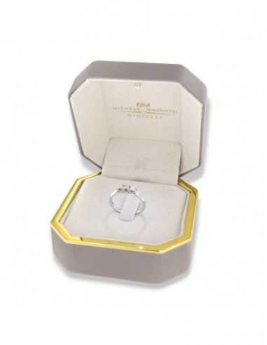 Anello Oro Bianco Trilogy 0,24 Carati Modello Abbraccio [45c82195]