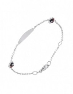 Bracciale Oro Bianco Piastra Centrale Coccinelle [e376abff]