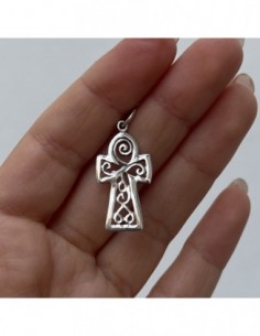 CIONDOLO ARGENTO RODIATO CROCE FILIGRANATA [79c75e92] 2