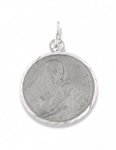 Ciondolo Argento Rodiato Piastra Padre Pio [98103662]