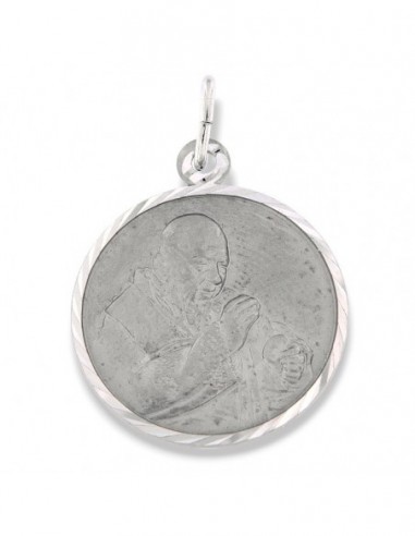 Ciondolo Argento Rodiato Piastra Padre Pio [98103662]