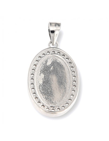 Ciondolo Argento Rodiato Madonna Miracolosa 23MM [739ae733]