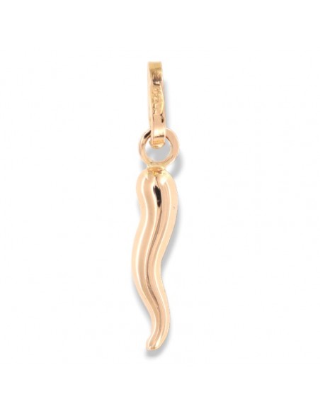 Ciondolo Oro Rosa Corno Portafortuna 16MM [d1d7a2d7]