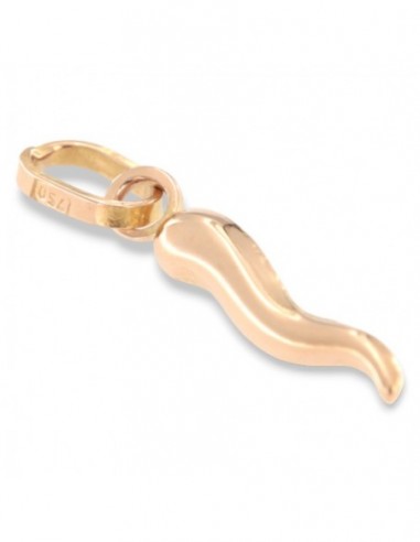 Ciondolo Oro Rosa Corno Portafortuna 16MM [61268101]