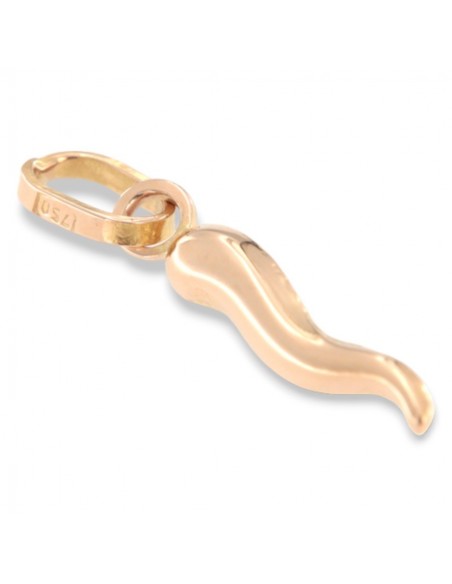 Ciondolo Oro Rosa Corno Portafortuna 16MM [61268101]