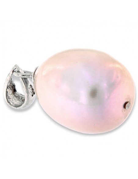 Ciondolo Argento Rodiato Perla Acqua Dolce [0da82375]