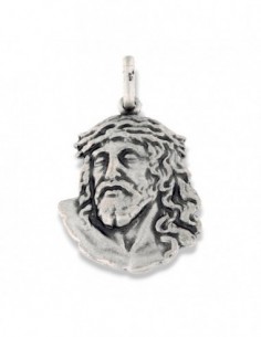 Ciondolo Argento Brunito Testa di Gesù Cristo [aeb8ac9c]