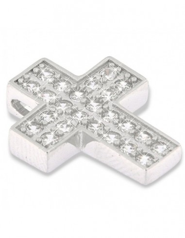 Ciondolo Argento Rodiato Croce Con Zirconi Bianchi [22d68869]