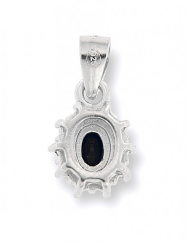 Ciondolo Argento Rodiato Principessa Nera 4x3MM [a566e20a]