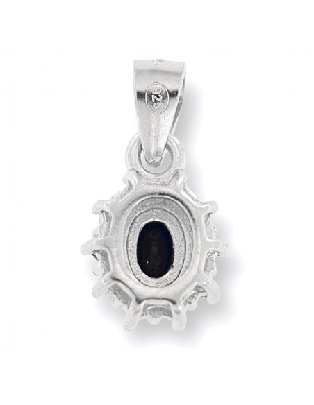 Ciondolo Argento Rodiato Principessa Nera 4x3MM [a566e20a]