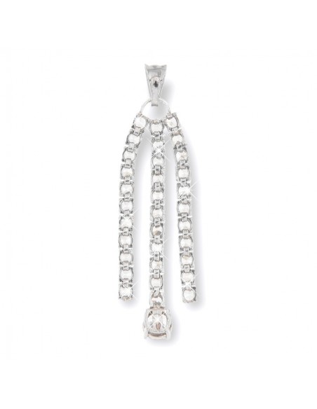 Ciondolo Argento Rodiato Ciuffo Zirconi Bianchi [4221fc68]