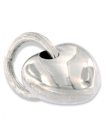 Ciondolo Argento Cuore Bombato 3D Foro Laterale [28d6ac0e]
