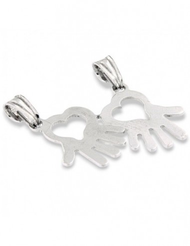 Ciondolo Argento Mani Con Cuore DIvisibile [9a0034ae]