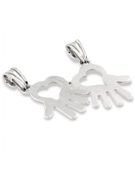 Ciondolo Argento Mani Con Cuore DIvisibile [9a0034ae]