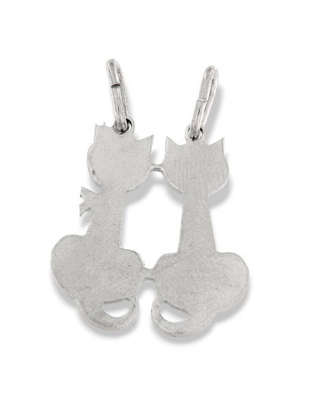 Ciondolo Argento Rodiato Gattini Divisibili [f7d6ad70]