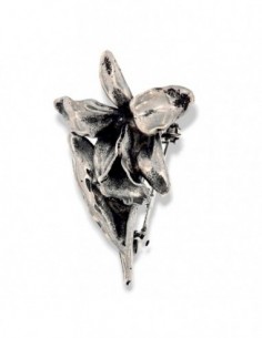 Ciondolo Argento Rodiato Spilla FIore [44059b57]