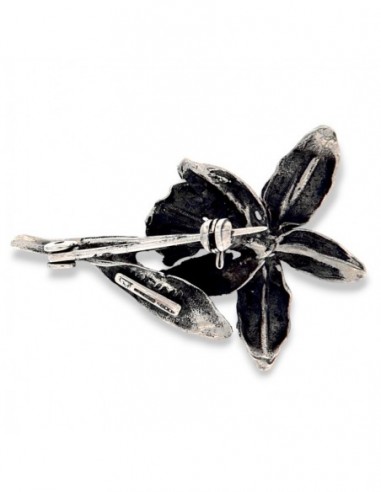 Ciondolo Argento Rodiato Spilla FIore [666363a7]