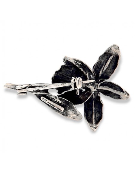Ciondolo Argento Rodiato Spilla FIore [666363a7]
