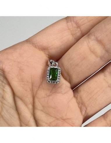 Ciondolo Argento Rodiato Principessa Rettangolare [b11dee64]