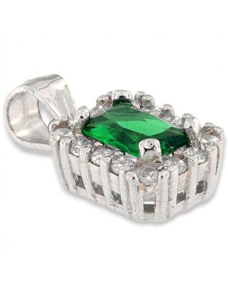 Ciondolo Argento Rodiato Principessa Rettangolare [06002f60]