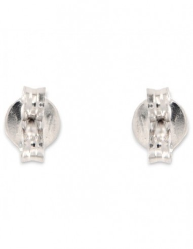 ORECCHINI ORO BIANCO DIAMANTI 0,18 CASTONE QUADRO [c82ae181]