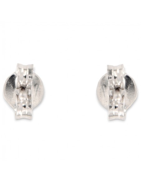 ORECCHINI ORO BIANCO DIAMANTI 0,18 CASTONE QUADRO [c82ae181]