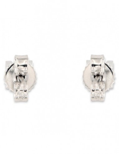 ORECCHINI ORO BIANCO DIAMANTI 0,26 CASTONE QUADRO [9c96a56e]