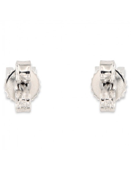Orecchini Oro Bianco Diamanti 0,27 Carati Con Castone Quadro [96ae233c]
