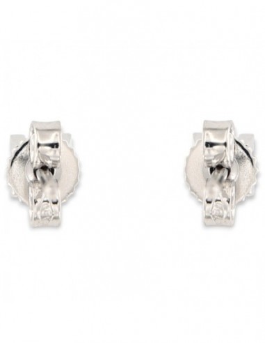 Orecchini Oro Bianco Diamanti 0,29 Carati Con Castone Quadro [480056d6]