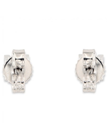 Orecchini Oro Bianco Diamanti 0,29 Carati Con Castone Quadro [480056d6]