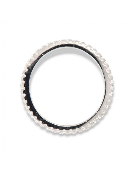 Anello Argento Rodiato Eternity Zirconi Bianchi [f816eff9]
