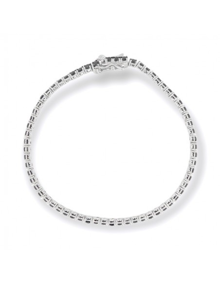 Bracciale Argento Tennis Zirconi Neri 2,5MM 18CM [1a0b8829]