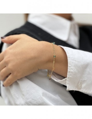 Bracciale Argento Dorato Catena Con Ciondoli [43ab0fee]