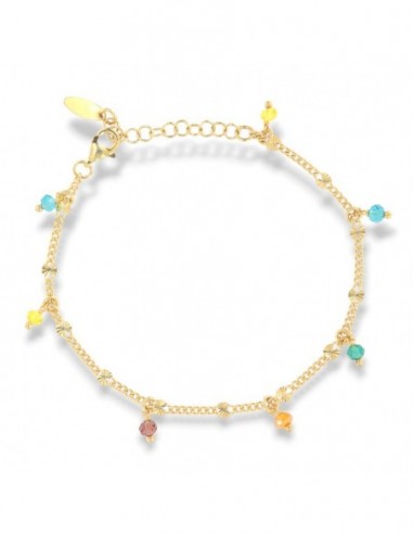 Bracciale Argento Dorato Catena Con Ciondoli [f1e689f4]