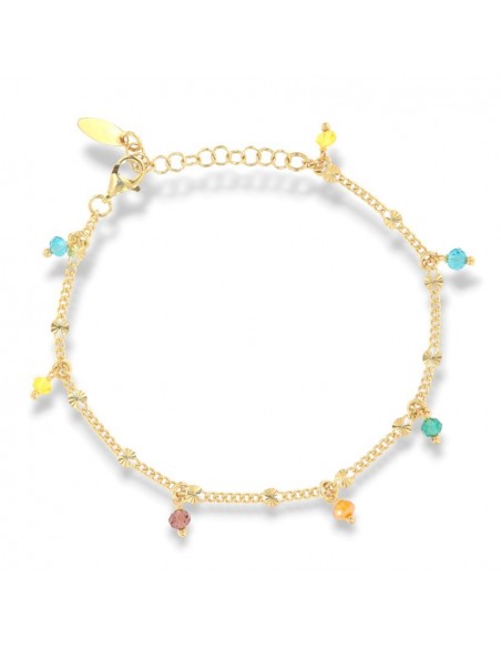 Bracciale Argento Dorato Catena Con Ciondoli [f1e689f4]