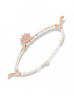 Bracciale Argento Rodiato Quadrifoglio Zirconi Bianchi [39235a67]