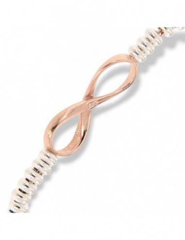 Bracciale Argento Rodiato Infinito Rondelle Lisce [faef7fe9]