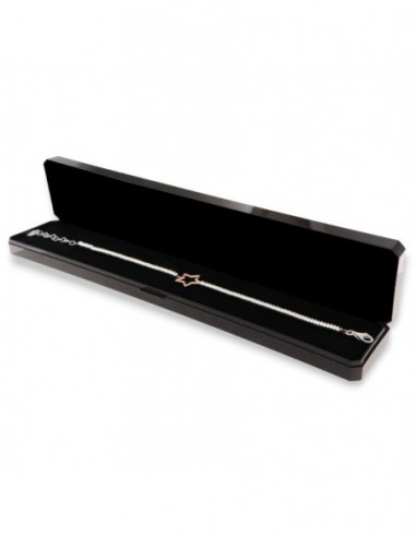 Bracciale Argento Rodiato Stella Rondelle Lisce [622deff9]