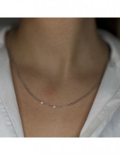 Collana Argento Rodiato Rollò Sfaccettata 2,55GR [2de5a21a] 2