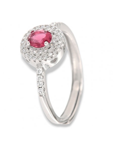 Anello Argento Rodiato Principessa Rossa 5x4MM [f39ad431]