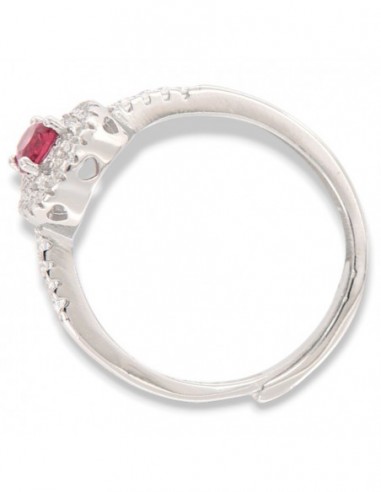 Anello Argento Rodiato Principessa Rossa 5x4MM [d206a8aa]