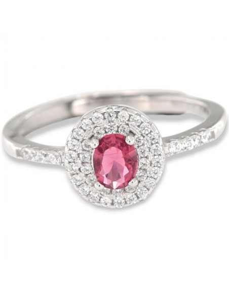 Anello Argento Rodiato Principessa Rossa 5x4MM [0b20eba7]