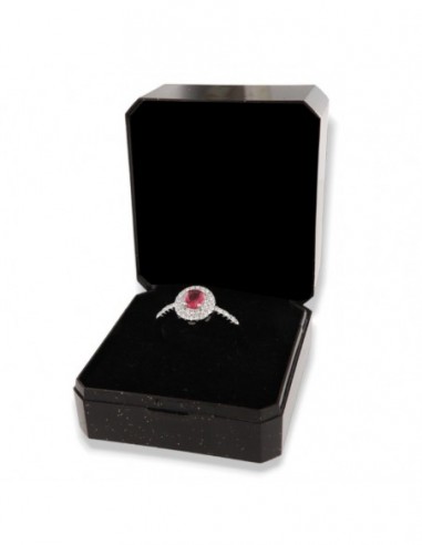 Anello Argento Rodiato Principessa Rossa 5x4MM [bc3d2aa3]