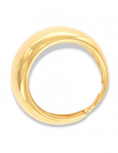 Anello Argento Dorato Bombato Gambo Aperto [4f13d37c]