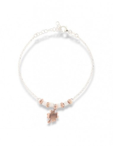 Bracciale Argento Rodiato Ciondolo Quadrifoglio [764a51f5]