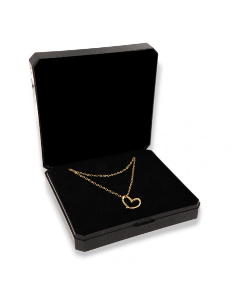 Collana Argento Dorato Ciondolo Cuore ZIrconi Bianchi [ead602b8]