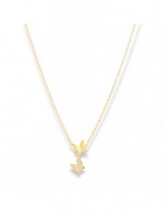 Collana Argento Dorato Farfalle Zirconi Bianchi [d381afec]