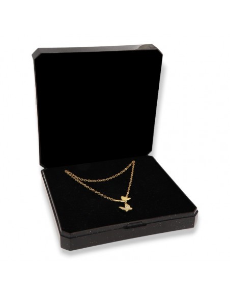 Collana Argento Dorato Farfalle Zirconi Bianchi [6d7adab9]