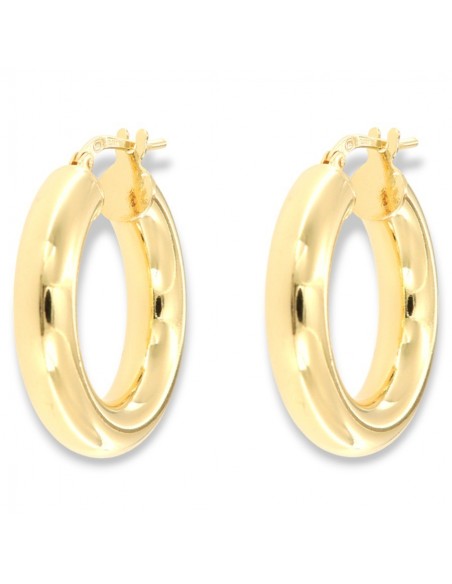 Orecchini Argento Dorato Cerchi 25MM Diametro [fc965ea0]